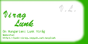 virag lunk business card